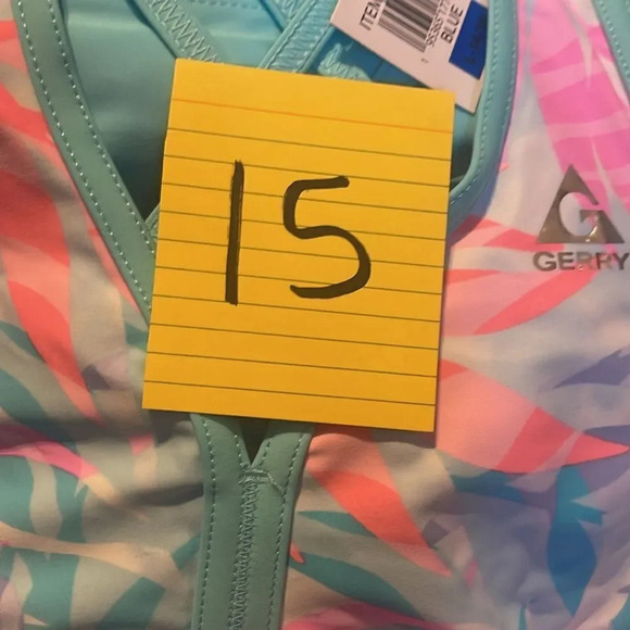 #15 Gerry Youth 3-piece Swim Set, Blue Pink Purple Large 14/16 - Picture 6 of 6